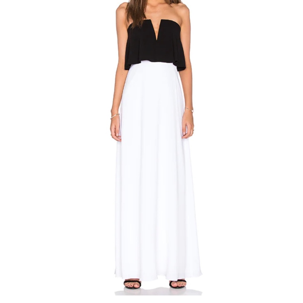 BCBG Alyse strapless maxi dress